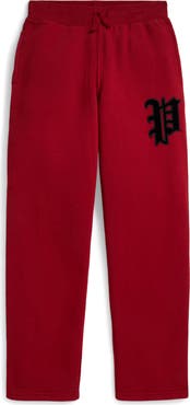 Polo Ralph Lauren Kids' Velvet Appliqué Wide Leg Sweatpants