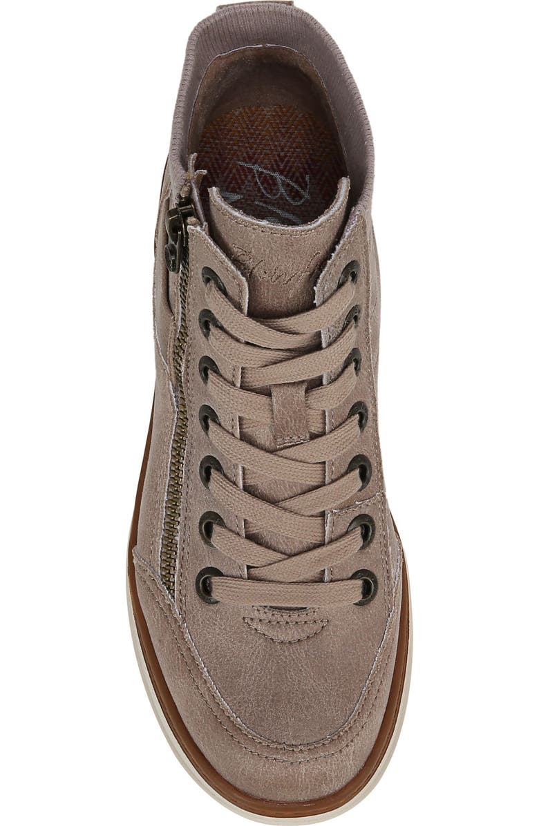 Blowfish Malibu Camden Wedge Sneaker, Alternate, color, Mushroom Microsuede