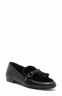 Longchamp Tassel Snakeskin Embossed Loafer