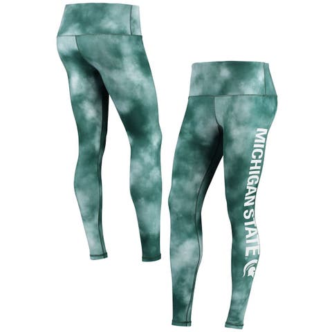Women's ZooZatz Green Michigan State Spartans Cloud Dye Mist Leggings