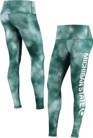 ZOOZATZ Women's ZooZatz Green Michigan State Spartans Cloud Dye Mist Leggings