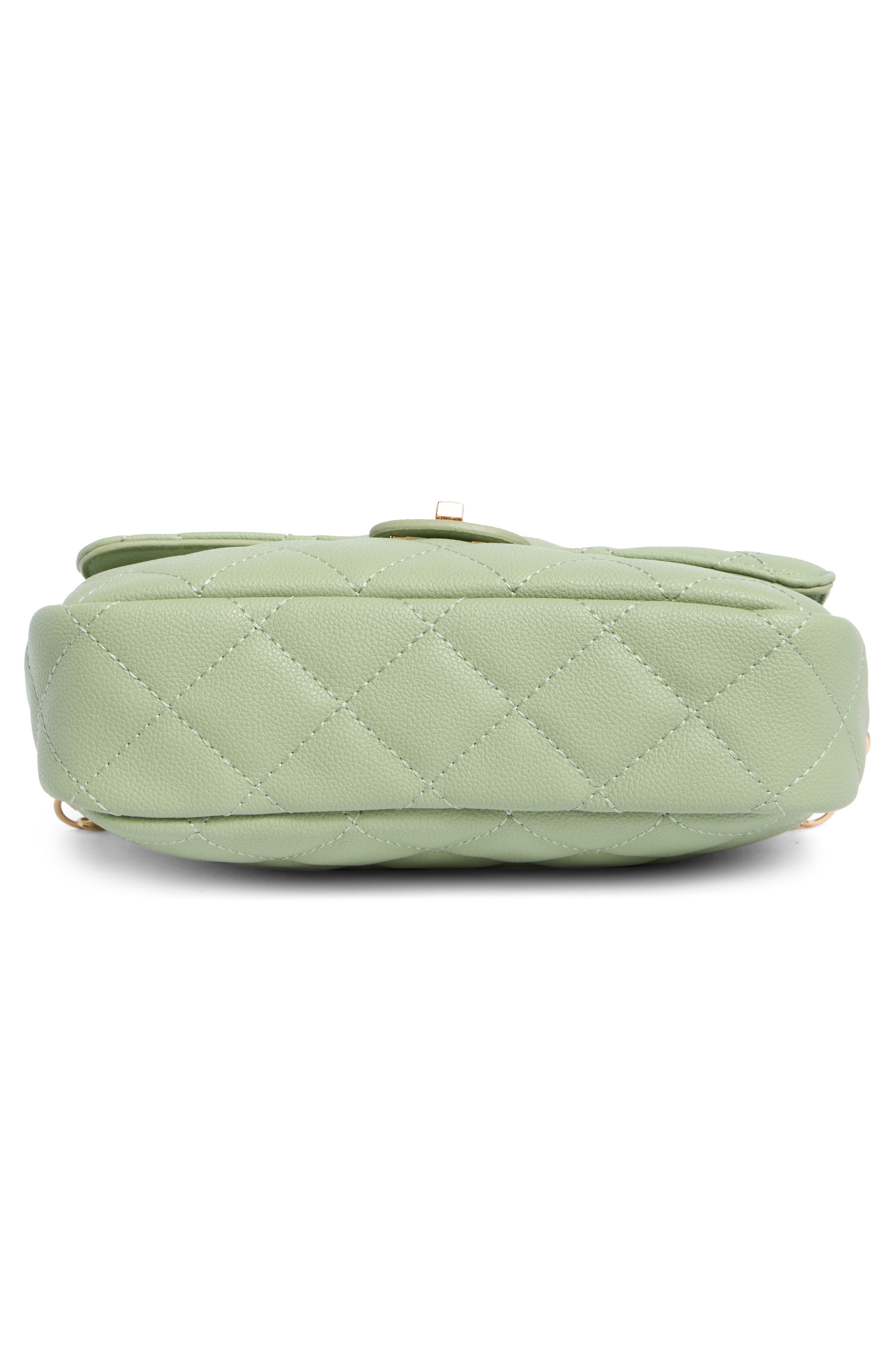 Quilted Crossbody Bag, Alternate, color, SAGE