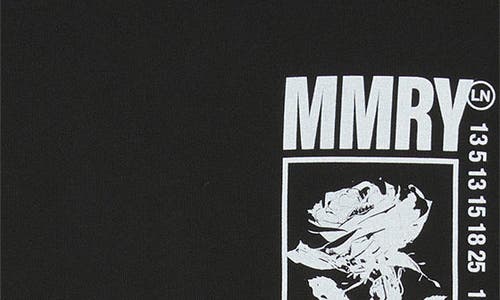 Memory Lane Through The Years Cotton Jersey Graphic T-shirt In Black