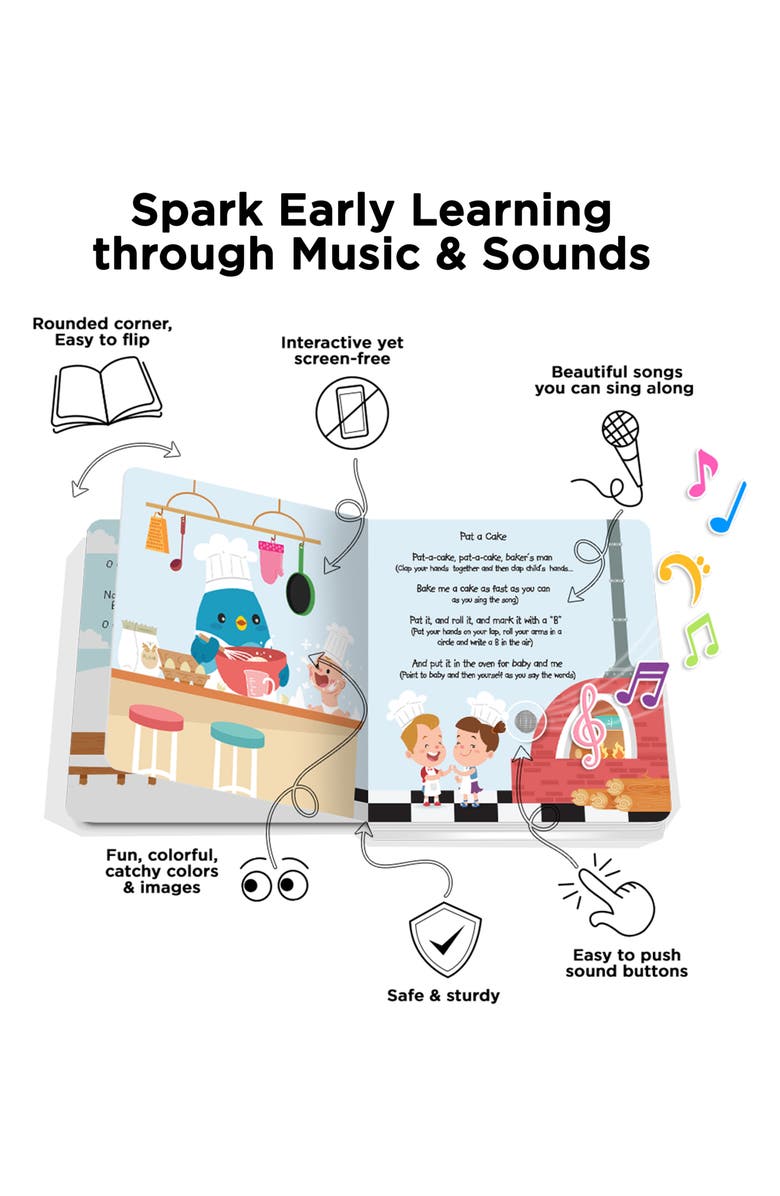 Ditty Bird Kids' Action Songs Interactive Musical Sound Book, Alternate, color, Blue