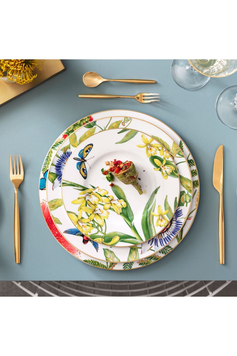 Amazonia Buffet Plate Round, Alternate, color, White