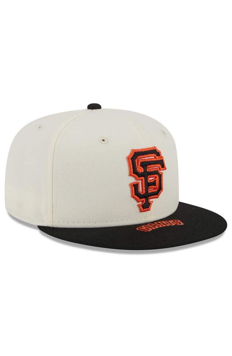New Era Men's New Era Cream/Black San Francisco Giants On Deck 59FIFTY Fitted Hat, Alternate, color, 