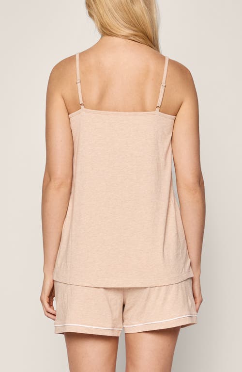 Shop Petite Plume Sylvie Pima Cotton Short Pajamas In Beige