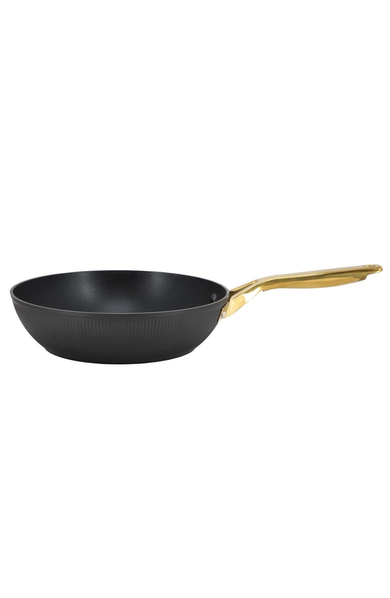 OSTER Abbottsford 11 Inch Nonstick Round Aluminum Wok, Alternate, color, Black
