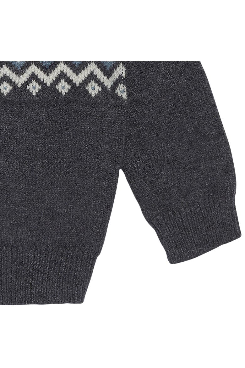 Fair Isle Cardigan Sweater, Alternate, color, Dark Grey