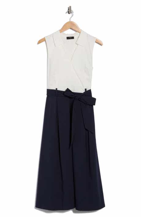 T Tahari Colorblock Sleeveless A-Line Dress