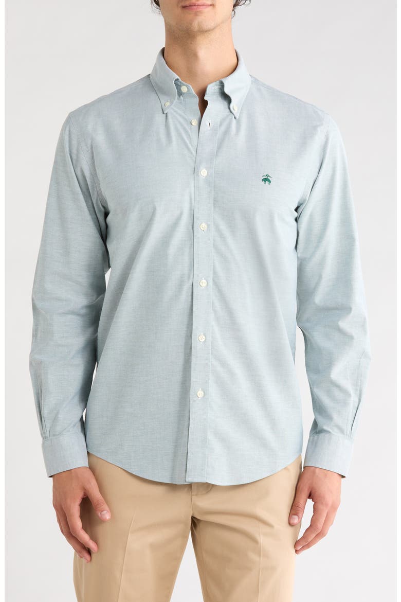 Regular Fit No Iron Button Down Collar Shirt, Main, color, BOTANICALGARDEN