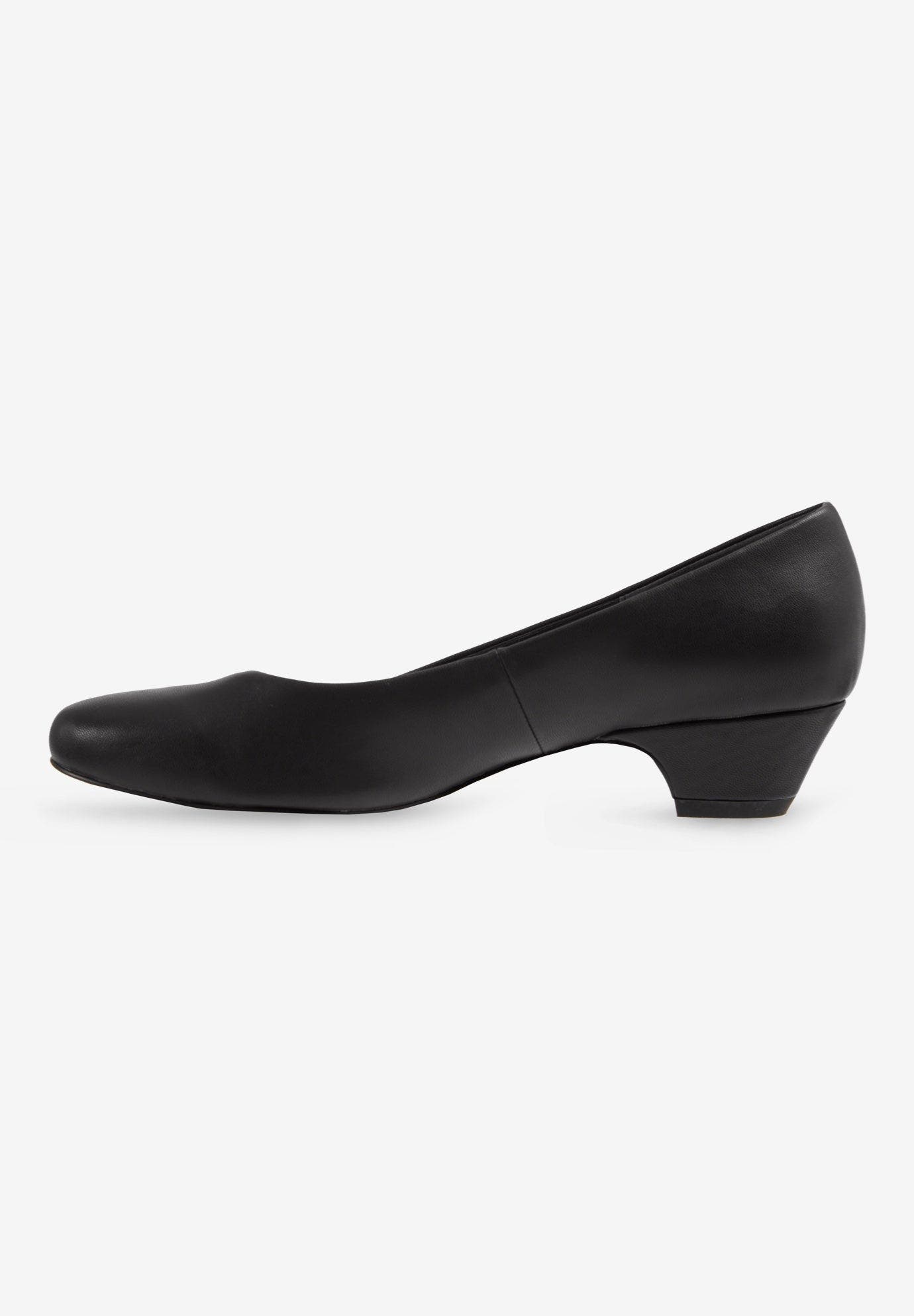 The Vida Leather Like Slip On Pump, Alternate, color, BLACK