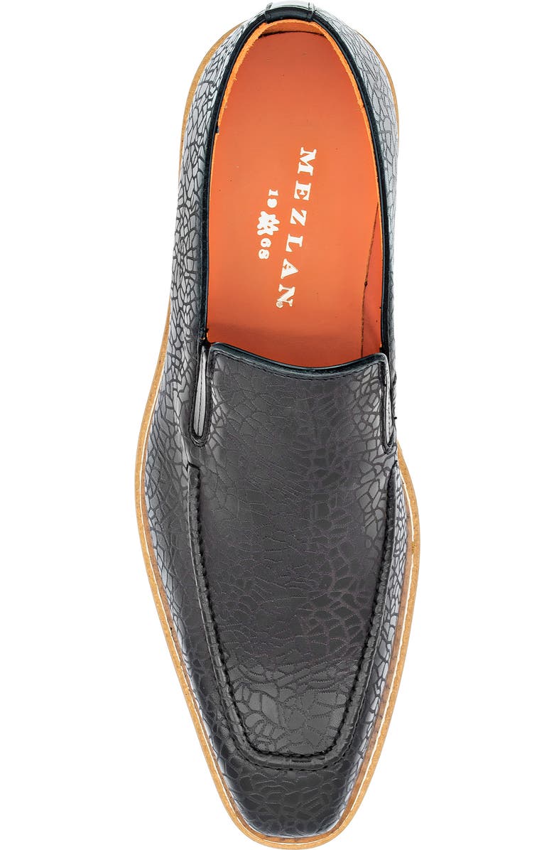 Mezlan Textured Slip-On Loafer, Alternate, color, Black