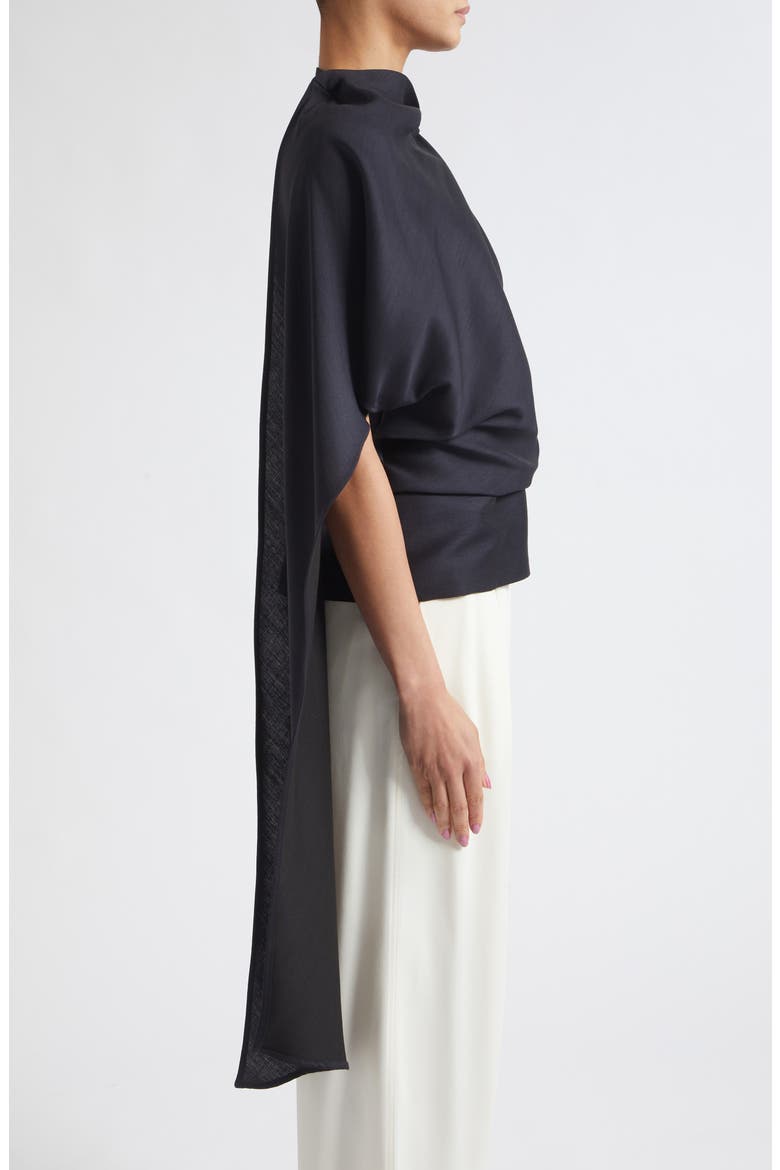 Draped Open Back Top, Alternate, color, NIGHT