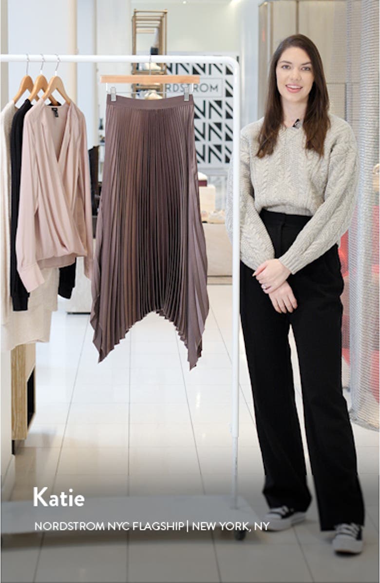 Handkerchief Hem Pleated Skirt, sales video thumbnail