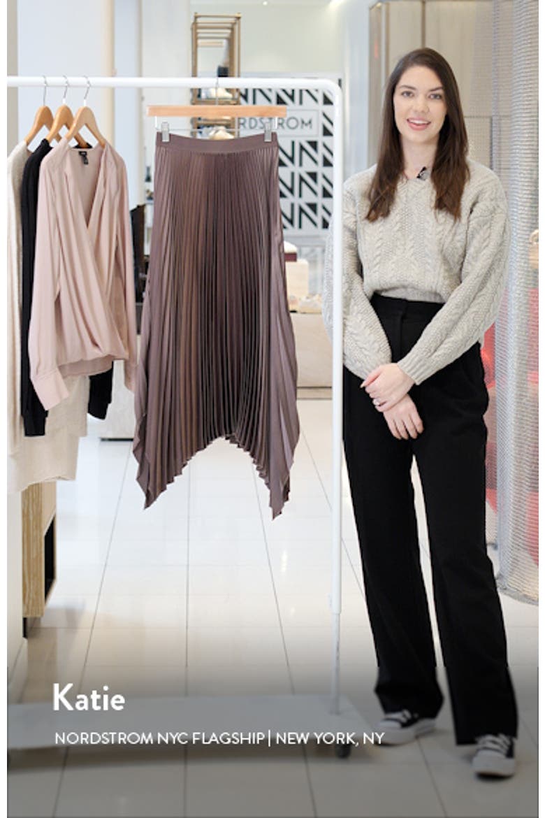 Handkerchief Hem Pleated Skirt video