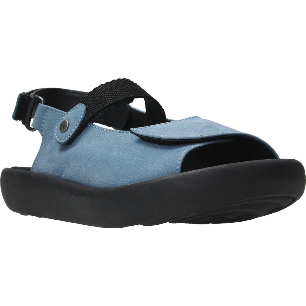 Wolky Jewel XW Sandal in Baltic Blue Nubuck