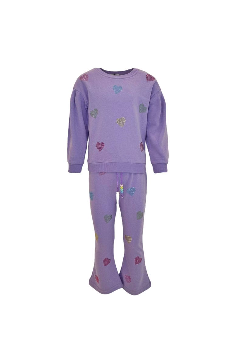 Lola + The Boys Crystal Hearts Set, Main, color, Lavender