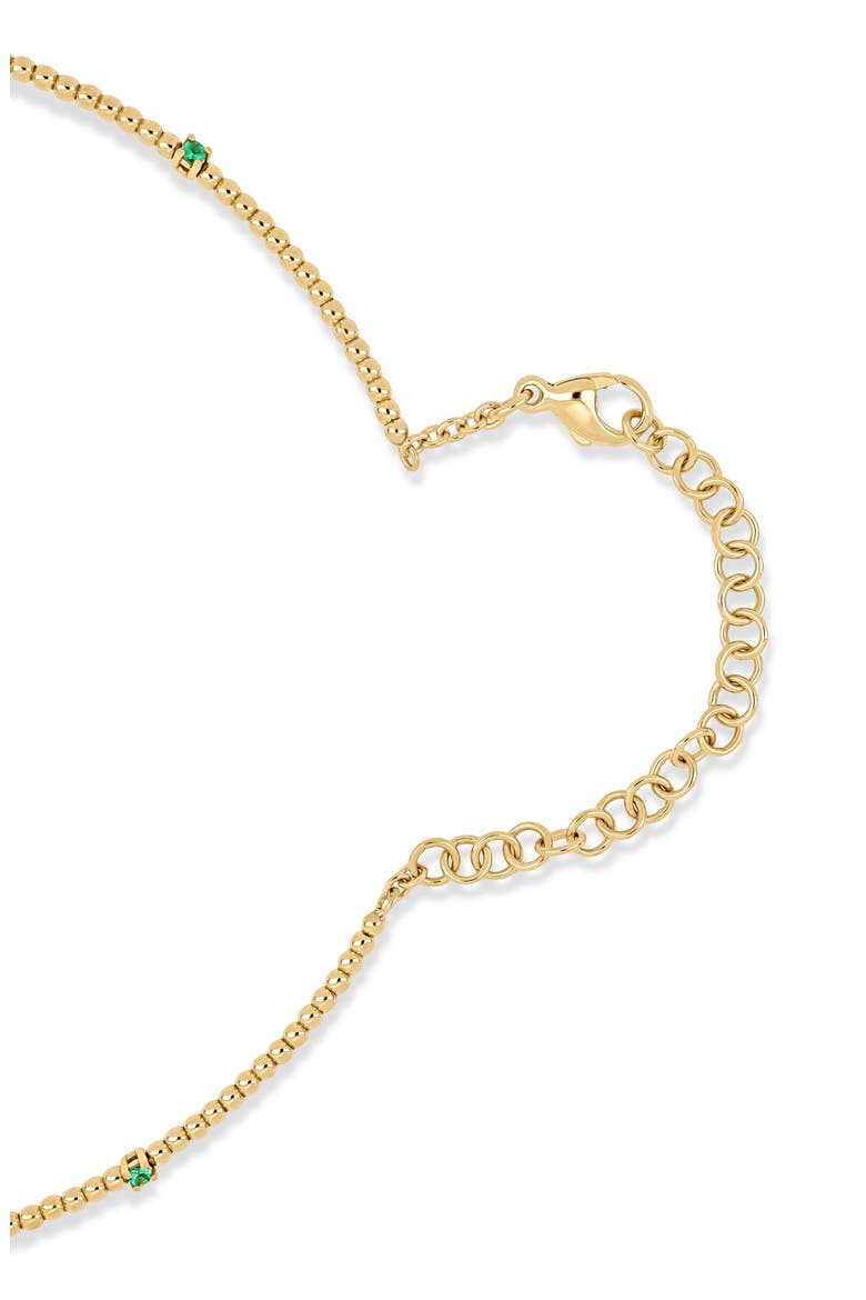 18K Gold El Mar Emerald Choker Necklace (Online Trunk Show), Alternate, color, 18K YELLOW GOLD/ EMERALD