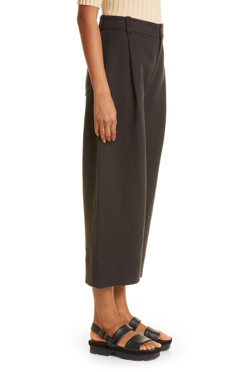 Vince Crop Wide Leg Cotton & Linen Pants, Alternate, color,