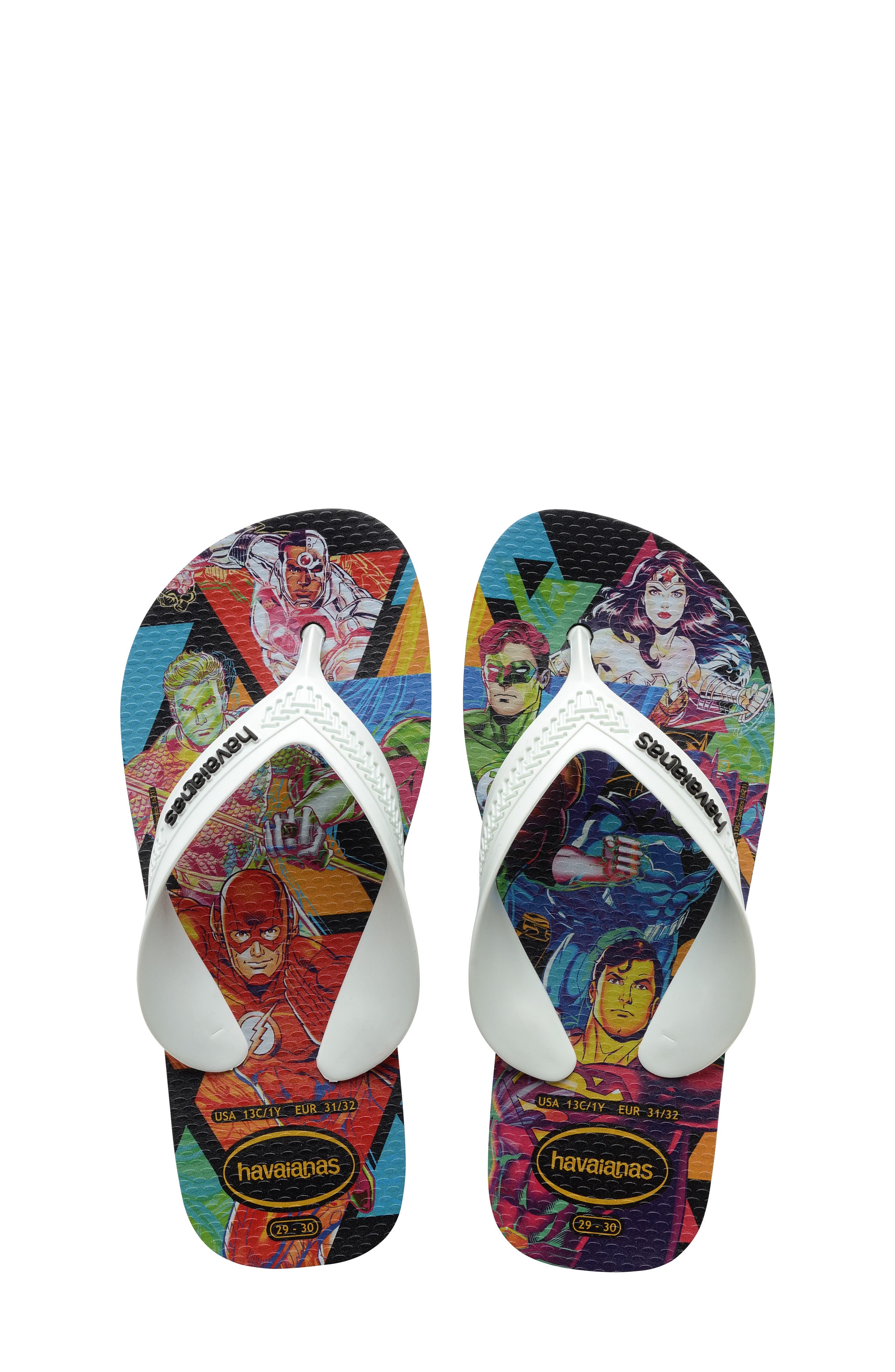 'Batman™ - Max Heroes' Flip Flop, Alternate, color, BLACK/ WHITE