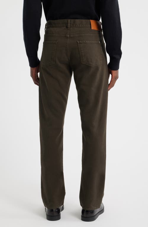 Canali Regular Fit Comfort Denim Jeans In Brown
