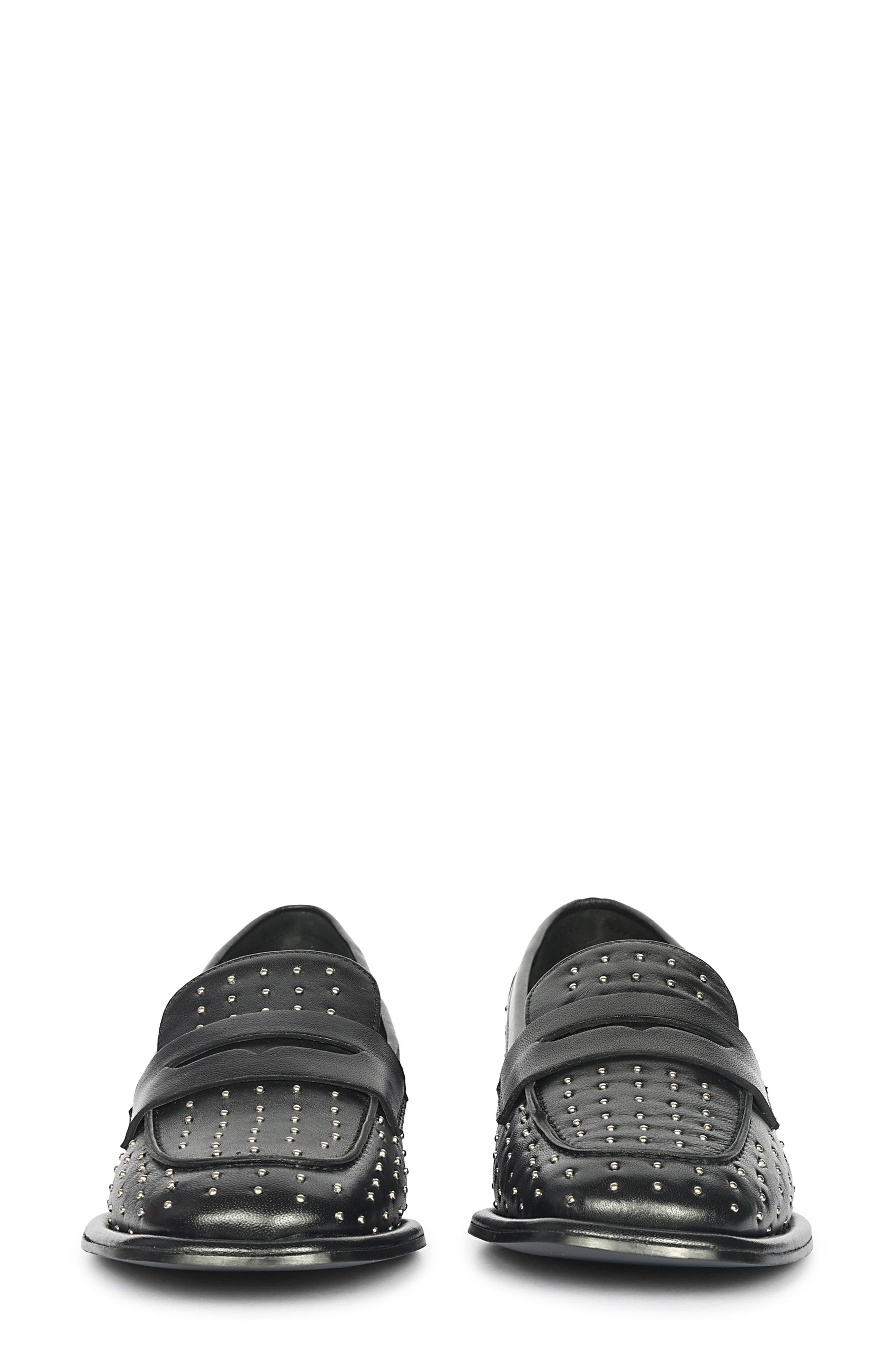 SAINT G Carol Stud Penny Loafer, Alternate, color, Black