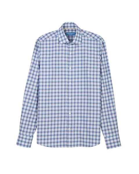 Reynolds Ultra Light Weight Brushed Ombre Plaid Shirt