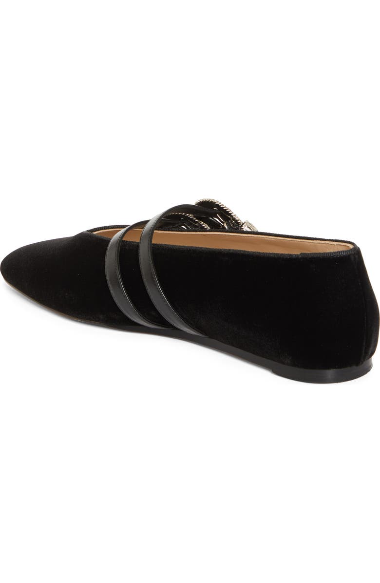 Le Monde Béryl Claudia Western Buckle Ballet Flat, Alternate, color, Black