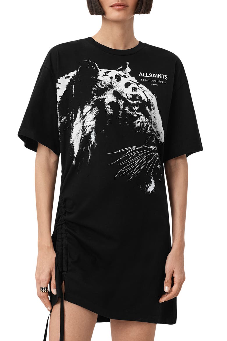 all saints benno t shirt dress ALLSAINTS Benno Dye 2-in-1 T-Shirt Dress