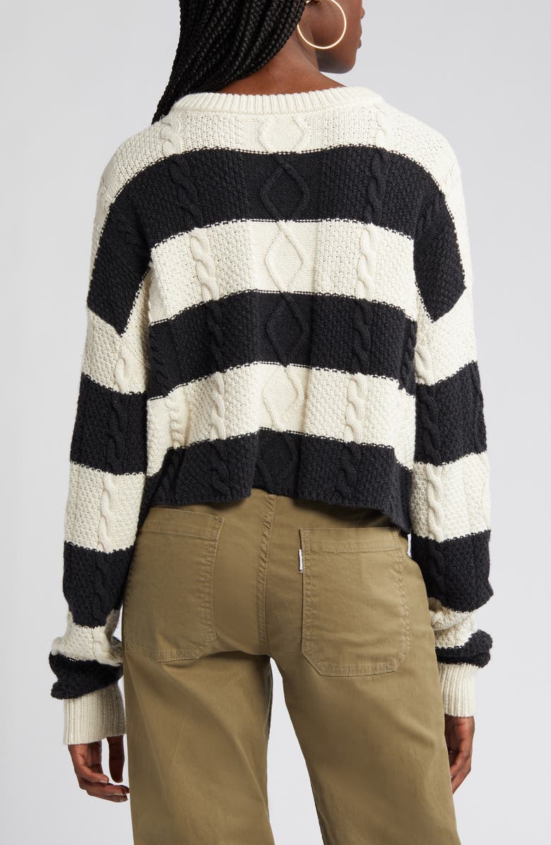 ASKK NY Stripe Crewneck Sweater, Alternate, color, 