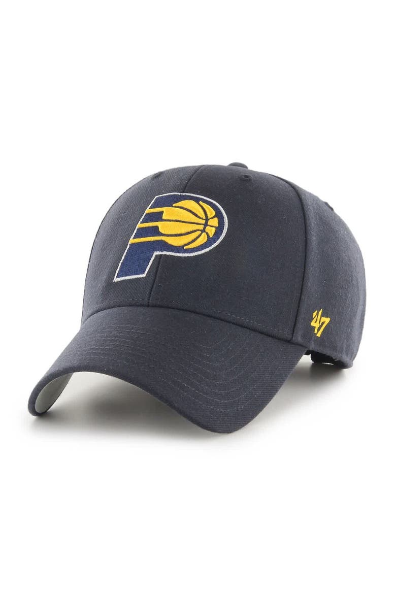 Men's '47 Navy Indiana Pacers Core Logo MVP Adjustable Hat, Main, color, Navy