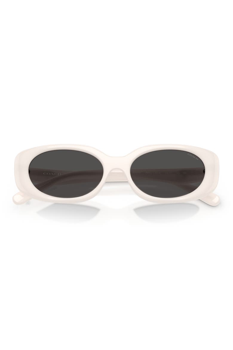 54mm Oval Sunglasses, Alternate, color, MILKY CLOUD / GREY SOLID