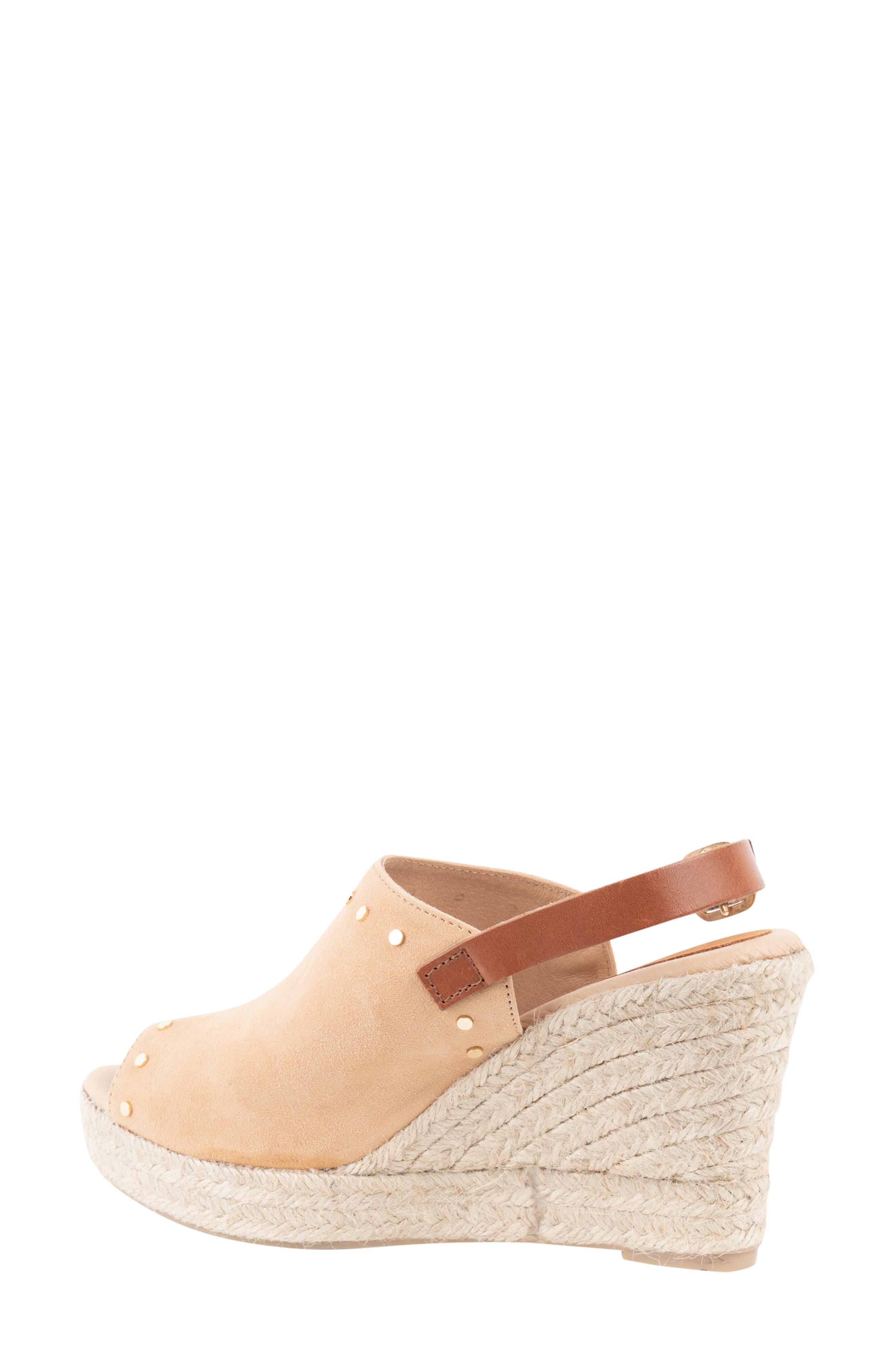 patricia green Rock Star Espadrille Wedge Sandal, Alternate, color, Camel