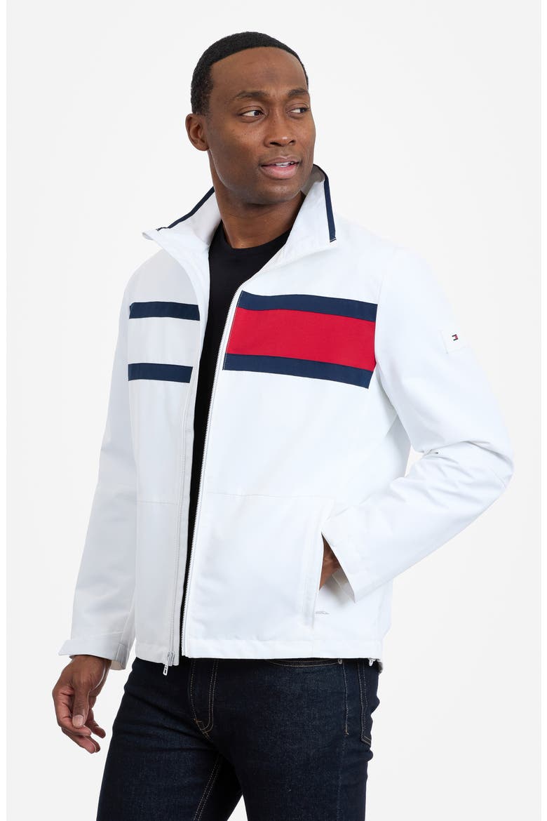 Flag Softshell Zip Jacket, Alternate, color, WHITE
