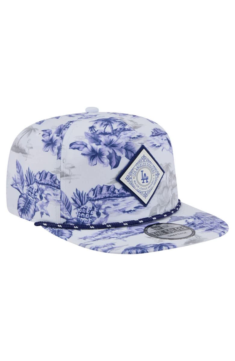 New Era Men's New Era White Los Angeles Dodgers Printed Island Golfer Snapback Hat, Alternate, color, White