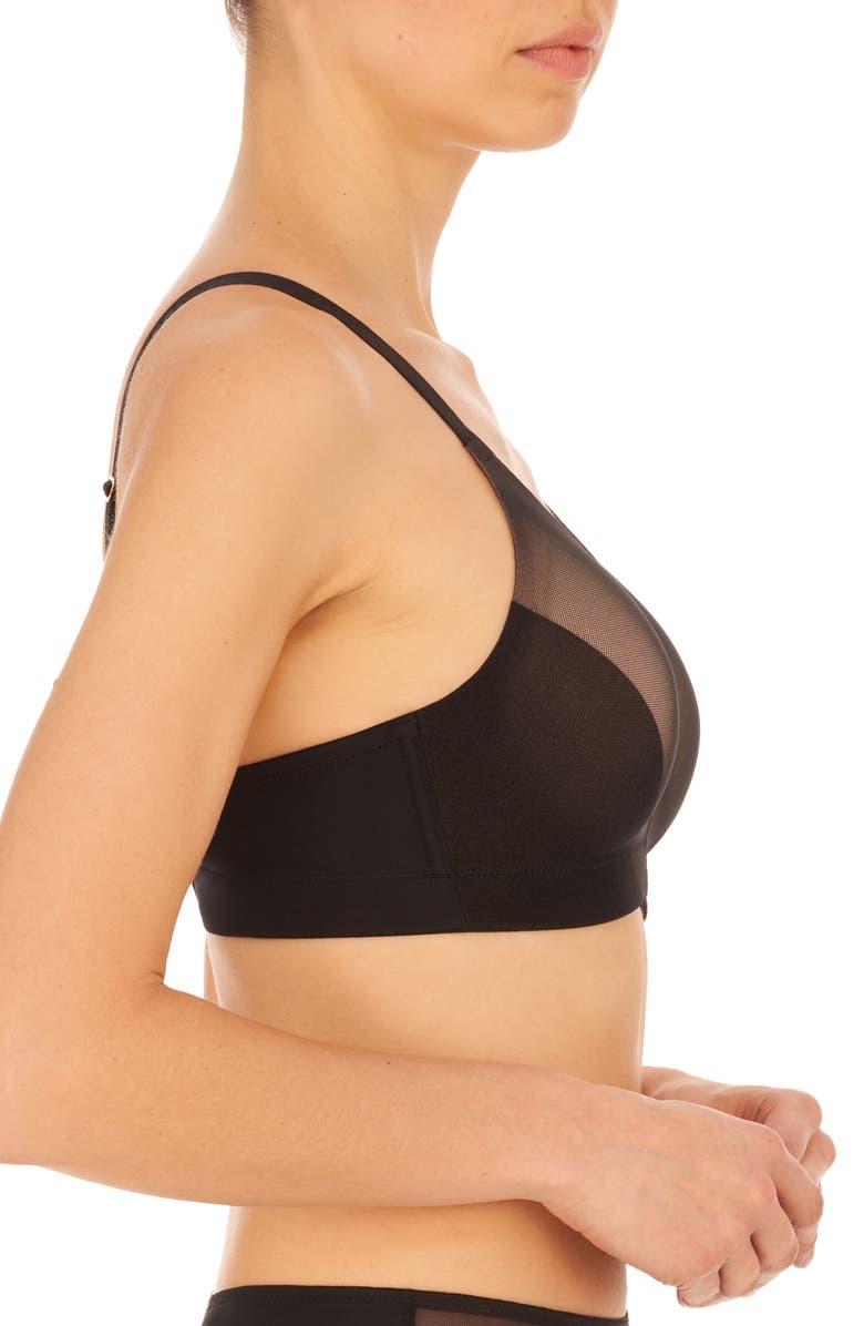 Natori Side Effect Side Support Wireless Bra, Alternate, color, Blk/ Cafe