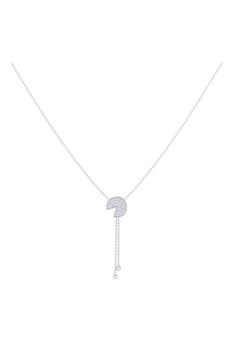 LuvMyJewelry Pac Man Candy Sterling SIlver Diamond Lariat Necklace, Alternate, color, 