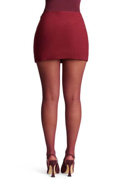 Naked Wardrobe Suiting Miniskirt In Cabernet