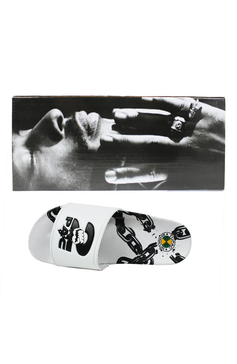 Cross Colours 2Pac Chain Slides, Alternate, color, White