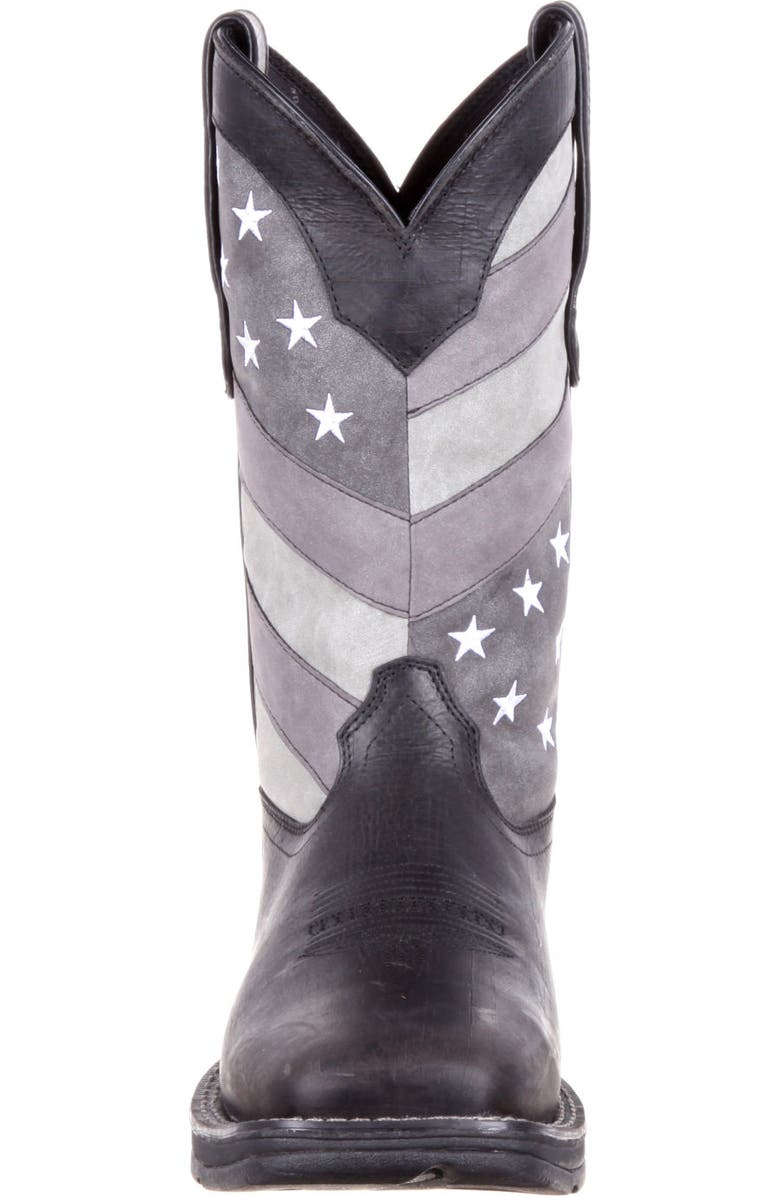 DURANGO Faded Black Flag Western Boot, Alternate, color, Black Charcoal Grey