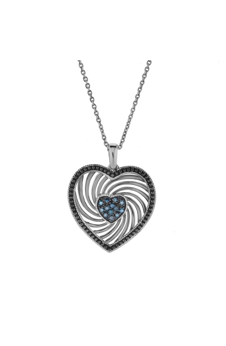 LuvMyJewelry Nalina Sterling Silver 0.08 Ct Diamond Heart Pendant, Alternate, color, 925 Sterling Silver