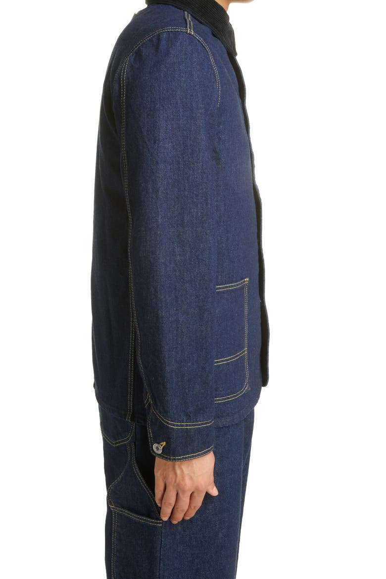 Embroidered Workwear Denim Jacket, Alternate, color, INK