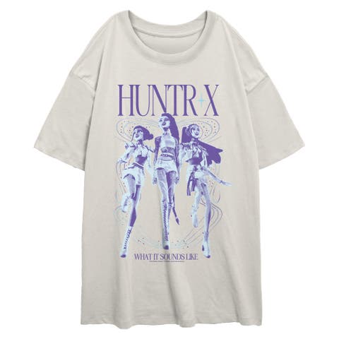 Junior's Huntrix What It Sound Like Short Sleeve Oversized T-shirt