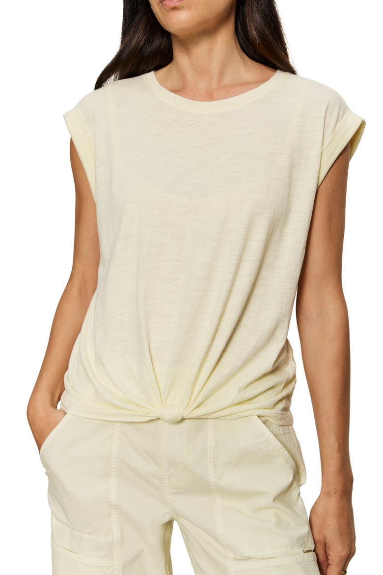 Knotted Muscle Tee, Main, color, LEMON DROP YELLOW