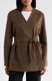 Theory Plaid Wool & Cashmere Jacket