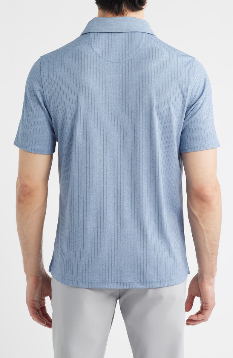 Johnston & Murphy Finn Rib Zip Polo, Alternate, color, Blue