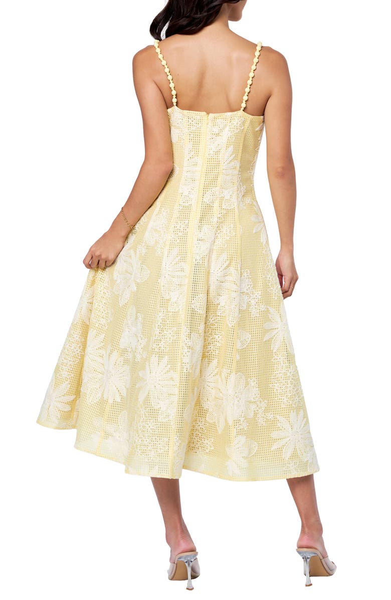 CIEBON Namie Floral Embroidered Sundress, Alternate, color, Yellow/ Cream