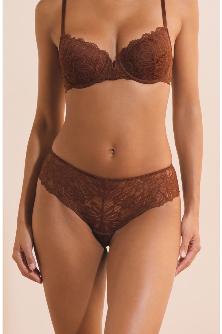 Persienne N°4 Classique Underwire Bra, Alternate, color, BROWN