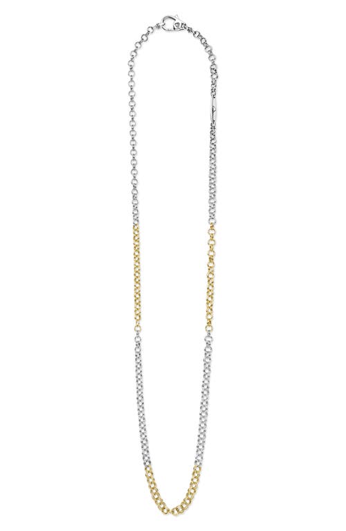 Lagos Two-tone High Jinks Link Chain Necklace In Metallic